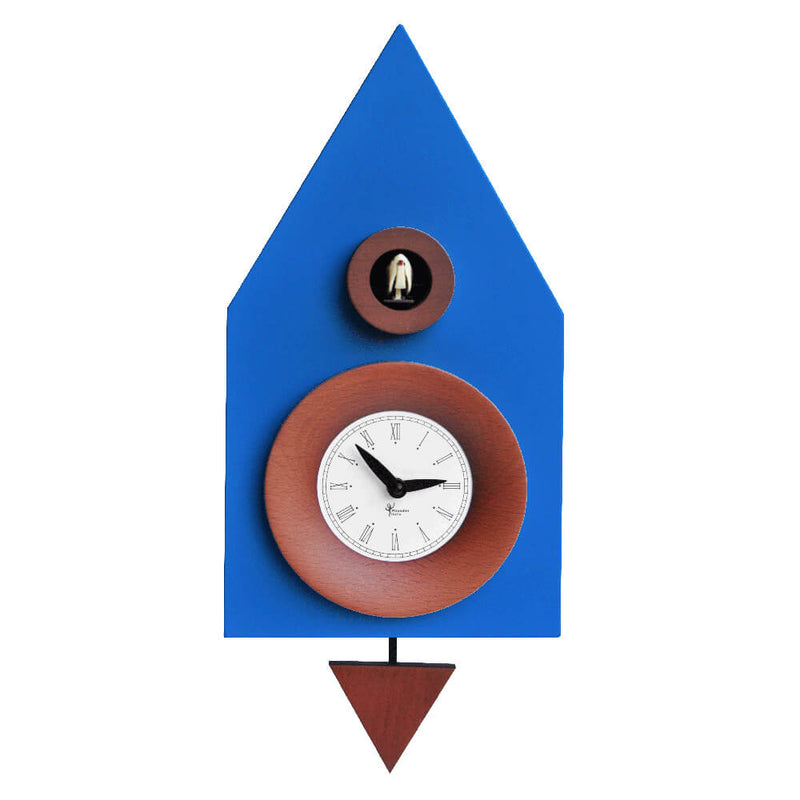 Orologio a Cucù da Parete 20X36X13Cm Pirondini Italia Dark Blu Chiaro