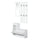 Mobile d'Ingresso Moderno Guardaroba Set Appendiabiti Specchio e Scarpiera 3 in 1 in Legno Bianco