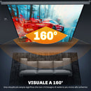 Telo Proiettore 120"" Formato 1:1 con Telecomando 236,5x8x236,5 cm Bianco 