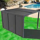 Pergola da Giardino 3,6x3 m in Alluminio con Doghe Orientabili su Tetto e Parete Grigio Antracite 