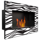 Camino a Bioetanolo da Parete 60x40 cm Flig Huston Zebrato