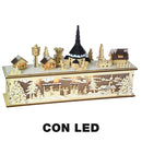 Casetta legno led cm 45x10xh26