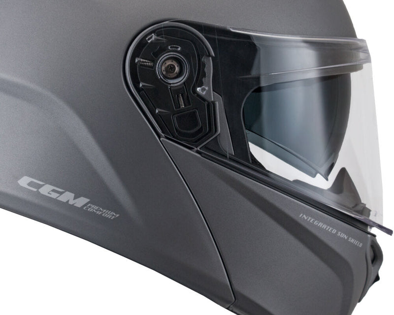 Casco Integrale per Scooter Visiera Lunga CGM Berlino 508A Grigio Opaco Varie Misure