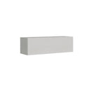 Mobile Pensile TV con Anta a Ribalta e Foro Passacavi 133,6x40x39,5 cm Bianco Frassino