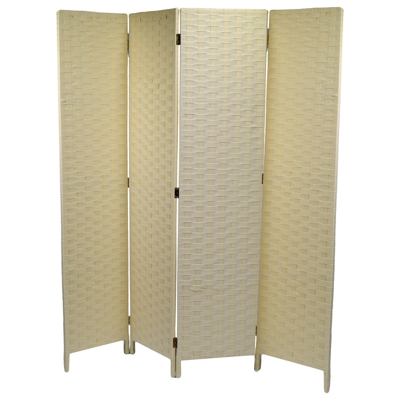 Separè Divisorio in Poliestere 4 Ante Crema