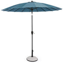 Ombrellone da Giardino Ø2,7 m Palo Ø38 mm in Alluminio Telo in Poliestere Pavone