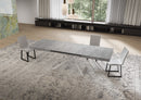Tavolo Allungabile 160-264x90x74 cm Niket Cemento Gambe Bianche
