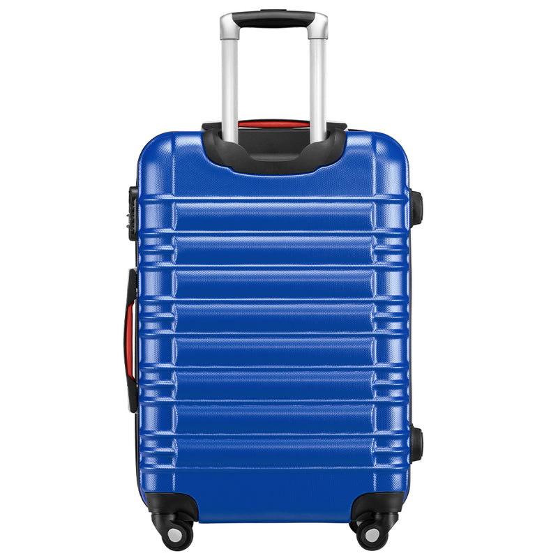 Set 4 Valigie Rigide Trolley Easy Roll Bagaglio a Mano e Stiva da Viaggio in ABS Blu      