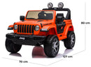 Macchina Elettrica per Bambini 12V 2 Posti con Licenza Jeep Wrangler Rubicon Arancione