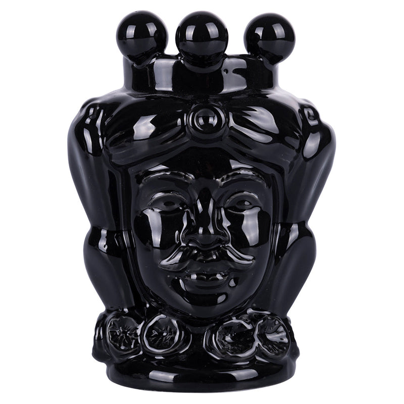 Umidificatore per Radiatori Testa di Moro Uomo 10x6x14 cm  in Ceramica VdE Tivoli 1996 Sicilia