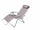 Sedia Sdraio Zero Gravity Reclinabile Pieghevole 88x65x110 h cm in Acciaio e Textilene Grigio Chiaro