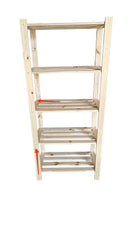Scaffale 5 ripiani a doghe 75x40x170 cm in Legno di Pino Naturale Seconda Scelta
