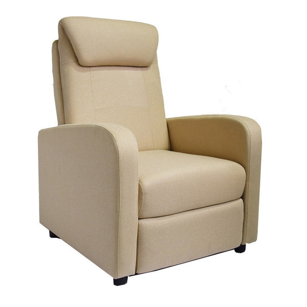 Poltrona Relax Reclinabile Manuale in Tessuto Marta Sabbia prezzo