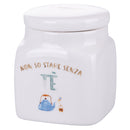 Barattolo Te 9,5x9,5x12 cm in New Bone China VdE Tivoli 1996 Le Travisate Bianco