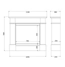 Camino a Bioetanolo da Pavimento 113x30x100 cm in Legno Bianco