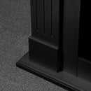 Camino a Bioetanolo da Pavimento 110x36x100 cm Cambridge in Legno Nero