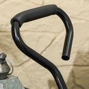 Carrello da Giardino 105x51x54 cm da 114L con Sacca Portaoggetti e Pareti Rimovibili in Acciaio Nero 