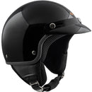 Casco Demi-Jet per Scooter con Frontino SKA-P 1 FH Smarty Nero Metal