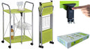 Carrello da Cucina Pieghevole Verde in Acciaio Tosini TA019G