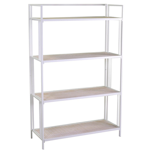 prezzo Libreria 4 ripiani 85,5x34,5xh123/135 cm in Metallo Lucilla Bianco