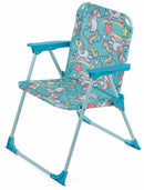 Set 4 Sedie Mare Spiaggine Pieghevoli per Bambini Soriani Oxford Unicorno