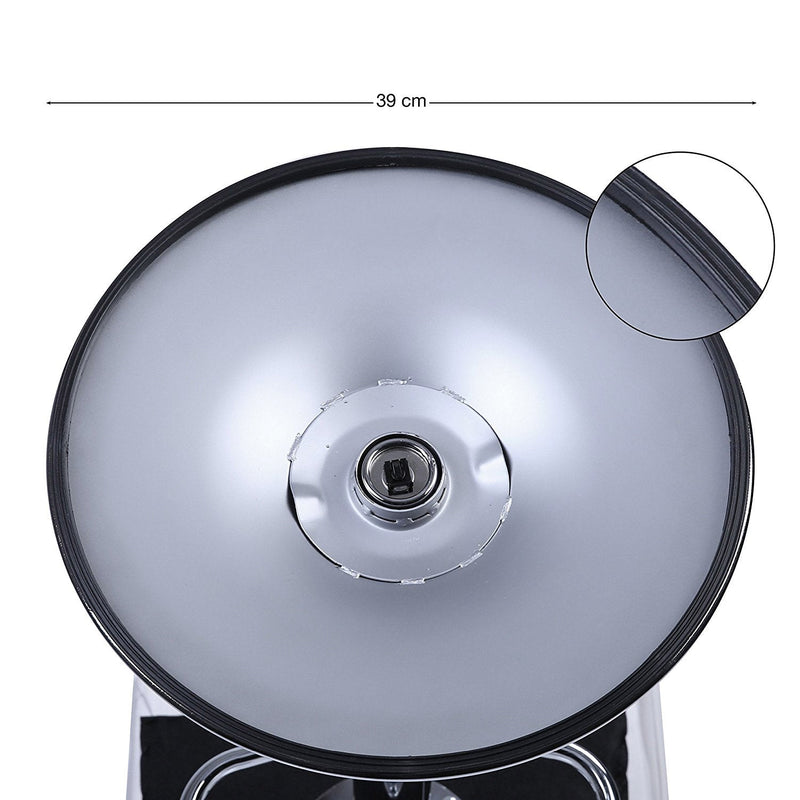 Sgabello con Braccioli Alzata a Gas e Seduta Girevole in Similpelle Vandi Nero