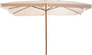 Ombrellone da Giardino 3x4 m Palo Ø48 mm in Legno Bauer Bianco Seconda Scelta