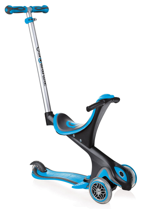 Monopattino Passeggino Triciclo 3 Ruote 5 in 1 Globber Evo Comfort Azzurro prezzo