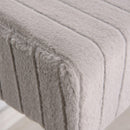 Panca Imbottita 2 Posti 118x42x56 cm in Tessuto e Metallo  Grigia