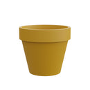 Vaso Rotondo Design Classico Indoor e Outdoor Tera Standard One Moutard Ø80 cm in Plastica Giallo Senape 