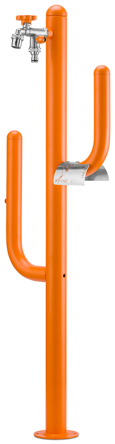 acquista Fontana a Colonna Rubinetto Doppio in Ottone e Porta Tubo Arizona Belfer 42/ARZ Arancione
