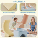 Set 5 Costruzioni Morbide per Bambini Rivestimento in Velluto Sfoderabile e Lavabile Multicolore    