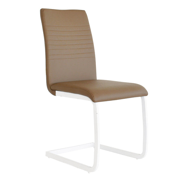 sconto Sedia Imbottita 43x60x93 cm in Similpelle Lounge Cappuccino