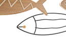 Pannello da Muro Pesce 60x2x30 cm in Ferro