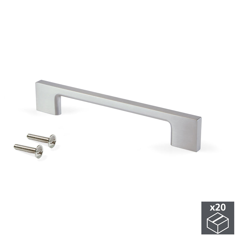 Maniglie per Mobile Interasse 128 mm Zama Niquel Satinato 20 Pezzi Emuca