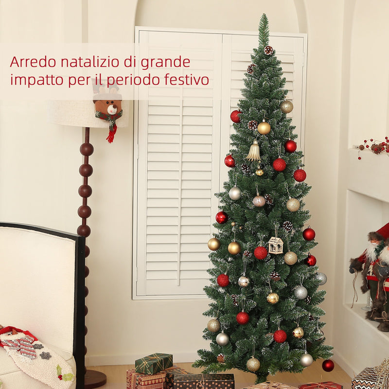 Albero di Natale Artificiale 180 cm 618 Rami con Pigne Verde 