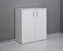 Armadietto Multiuso 2 Ante 72,3x36x81 cm in Truciolare Nobilitato Bianco