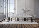 Consolle Allungabile 90-300x40x77 cm in Nobilitato Bianco