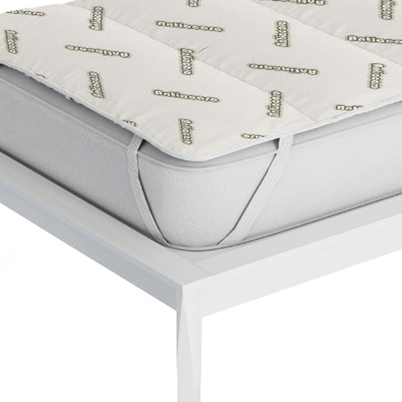 Topper Trapuntato Imbottito Antiacaro con Elastici Grigio Chiaro Varie Misure