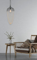 Lampadario Elegant Ø29x72 cm in Ferro Nero e Oro