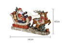 Statuina Babbo Natale con Slitta Renne 44,5 cm in Porcellana