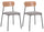 Set 2 Sedie 46x49x76,5 cm Genevieve in Poliestere