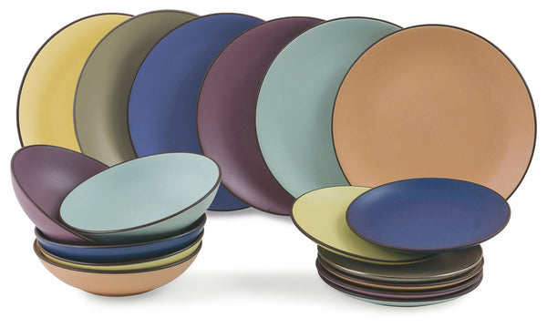 Servizio Piatti 18 Pezzi in Gres Villa d'Este Home Tivoli Kora Multicolor online