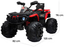 Quad Elettrico per Bambini 12V Mega Quad Rosso