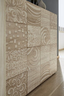 Mobile Vetrina 2 Ante 120x42x166 cm in Legno TFT Blossom Rovere Samoa