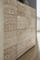 Mobile Vetrina 2 Ante 120x42x166 cm in Legno TFT Blossom Rovere Samoa