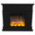 Camino Elettrico da Pavimento 110x95x25 cm Effetto Fiamma 1500W Sined Pienza Nero