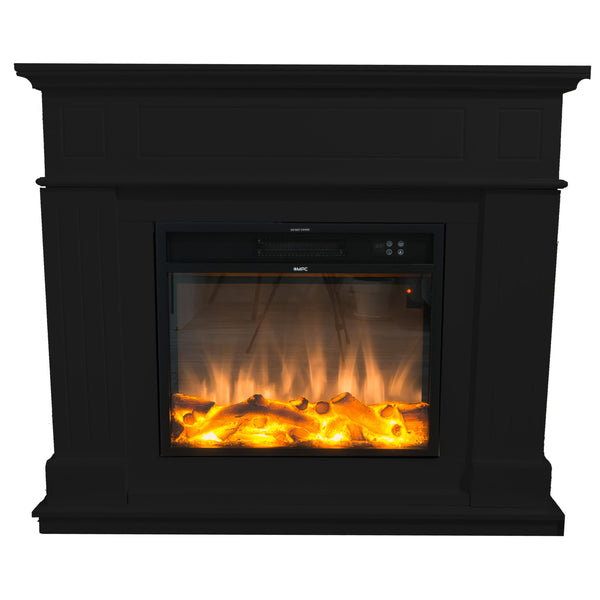 acquista Camino Elettrico da Pavimento 110x95x25 cm Effetto Fiamma 1500W Sined Pienza Nero