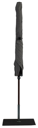 Ombrellone da Giardino 2x2 m Palo Ø38 mm in Alluminio Effetto Legno Tessuto Olefin Trend Wood Grigio