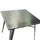 Tavolo New Bristol 80x80xh76 cm in Ferro Grigio Galvanizzato